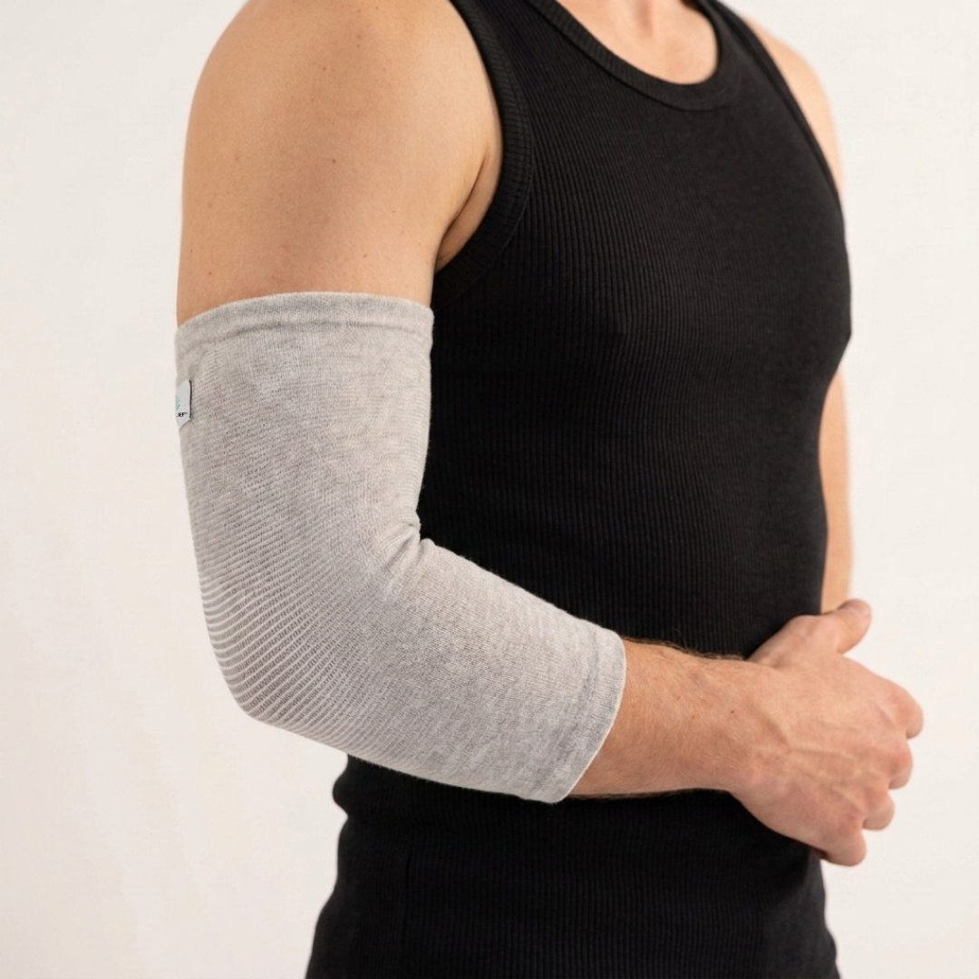 BambuRelief® Albuestøtte – Myk bambukompresjon for vonde albuer