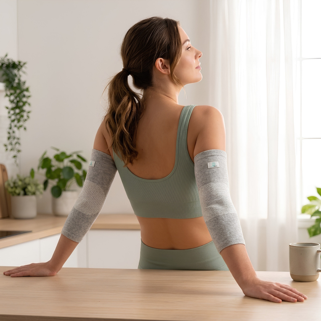 BambuRelief® Albuestøtte – Myk bambukompresjon for vonde albuer